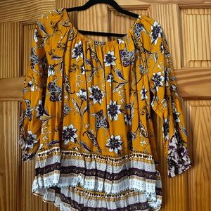Floral Yellow Women's Top